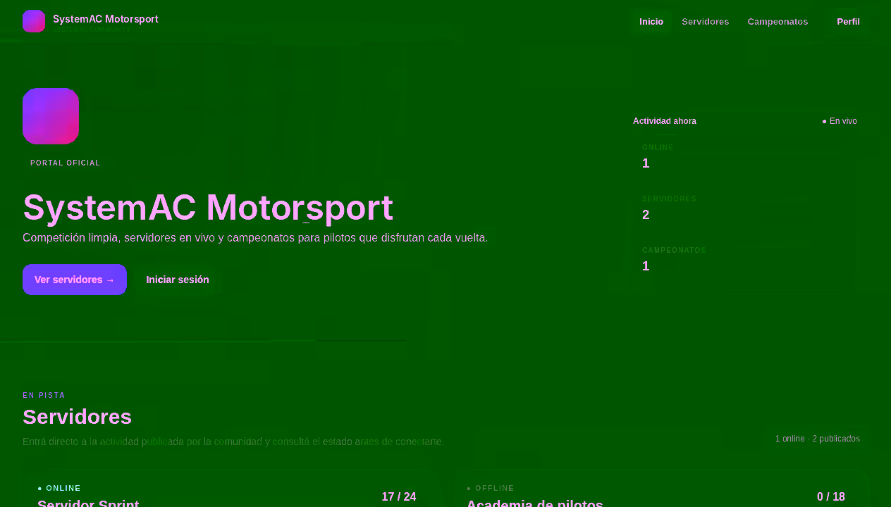 Captura actual de SystemAC Community en SystemAC